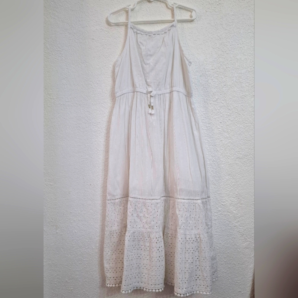 Cat & Jack (Sz. 7/8) White Sundress Dress. Preowned